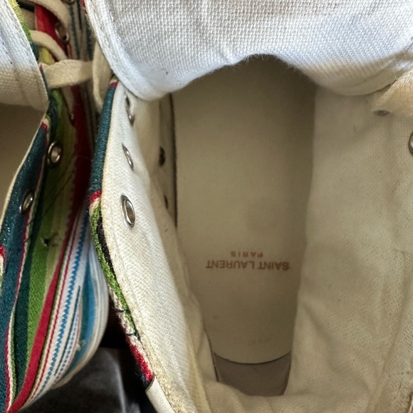 Saint Laurent Mens 'Mexican Jacquard' Bedford High Top Sneakers Size 41 - Picture 11 of 16